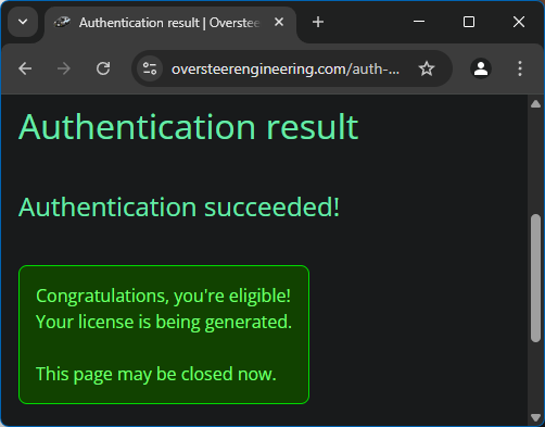 Browser post-auth